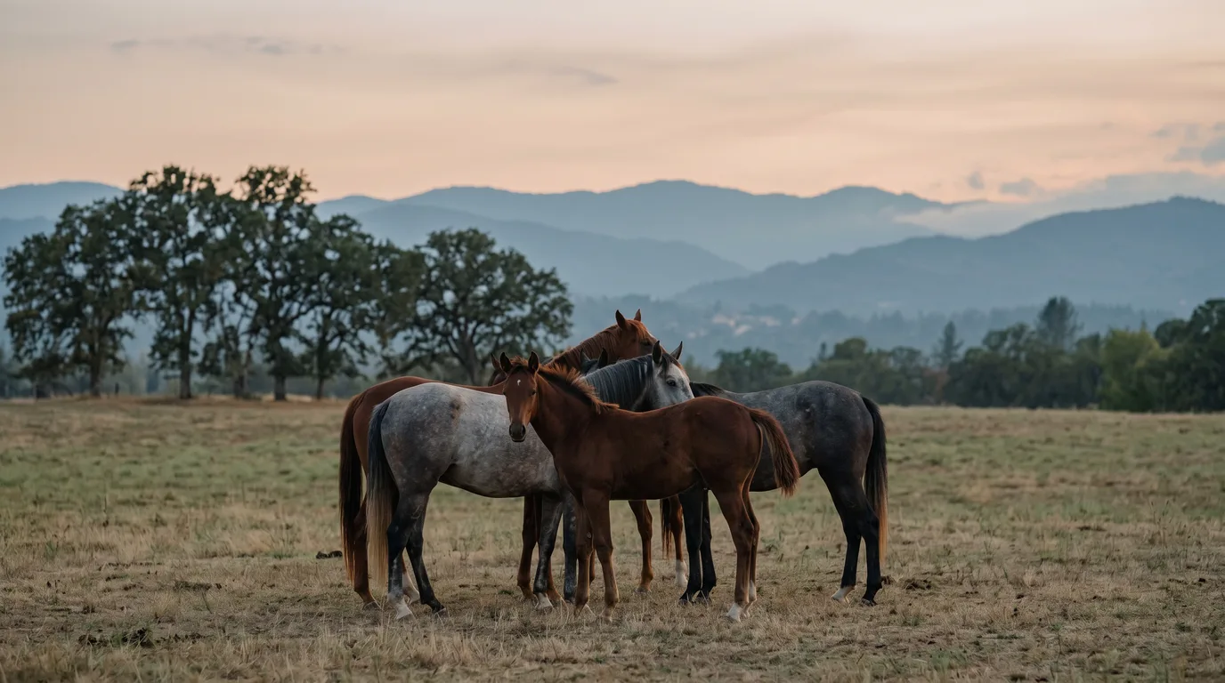 Chevaux en liberté, Poney Club du Grand Celard, Rhône